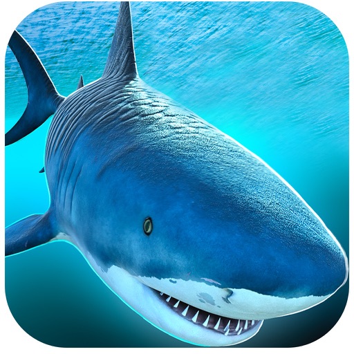 Angry Great Shark Evolution Underwater Icon