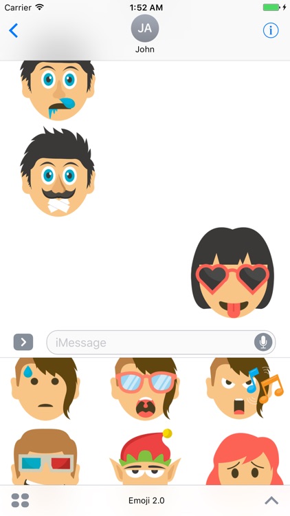 Emoji 2.0 - Extra Moji Stickers for iMessage screenshot-3