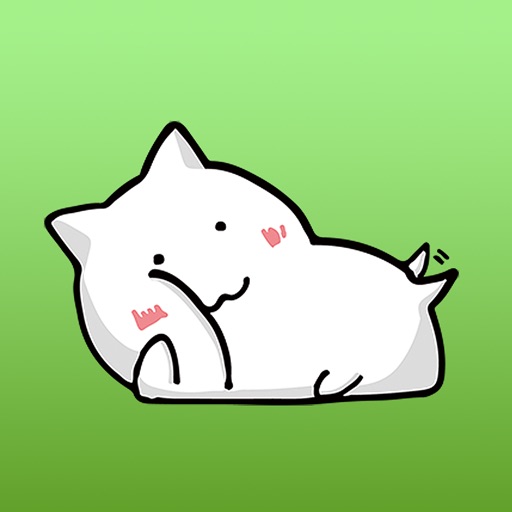 Weird Fluffy White Creature Stickers icon