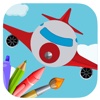 Monster Airplane Coloring Book Game For Kids