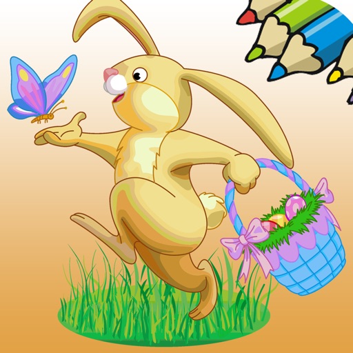 Easter Eggs bunny paint game for kids Icon