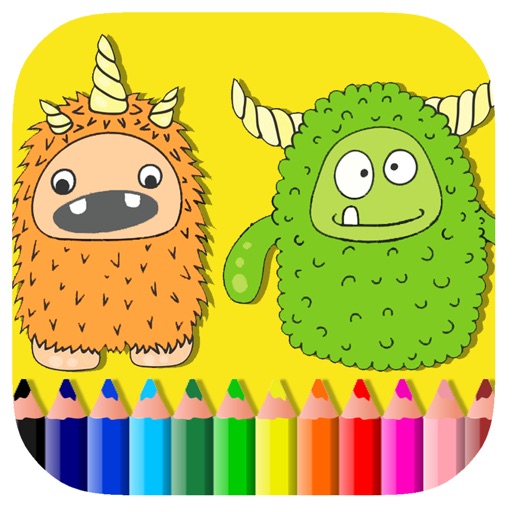 Free Coloring Book Game Little Monster Version Icon