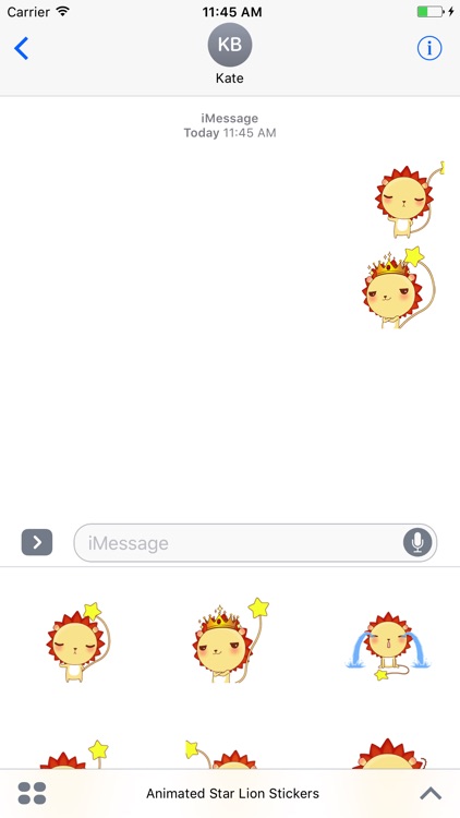 Animated Star Lion Stickers For iMessage