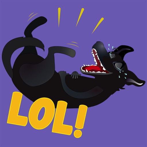 Nero the Black Dog Cute Funny Comic Pet Stickers