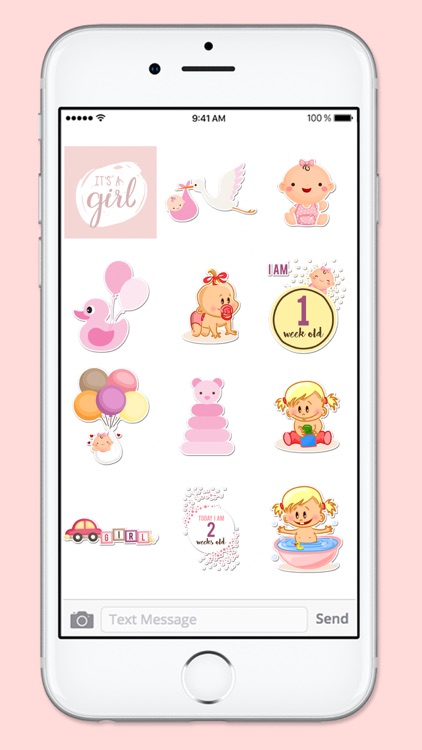 Its A Girl New Baby Sticker Pack