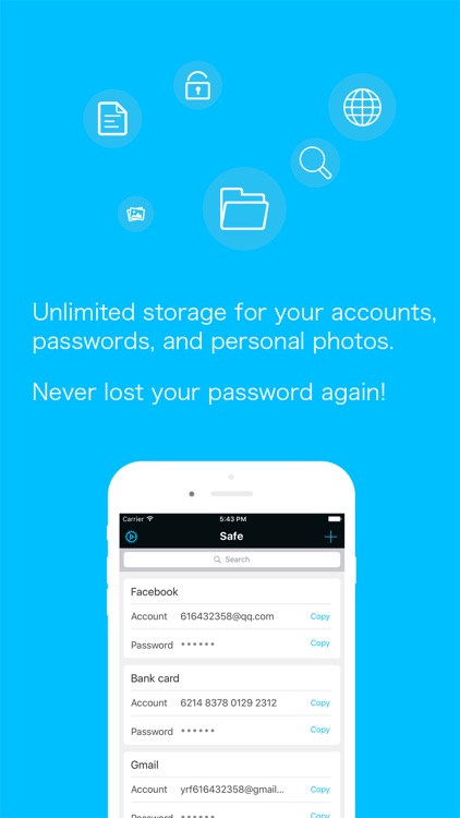 PassSafe - save&store account password manager screenshot-3