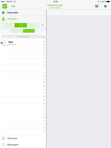 TELUS BVoIP Mobile for iPad screenshot 2