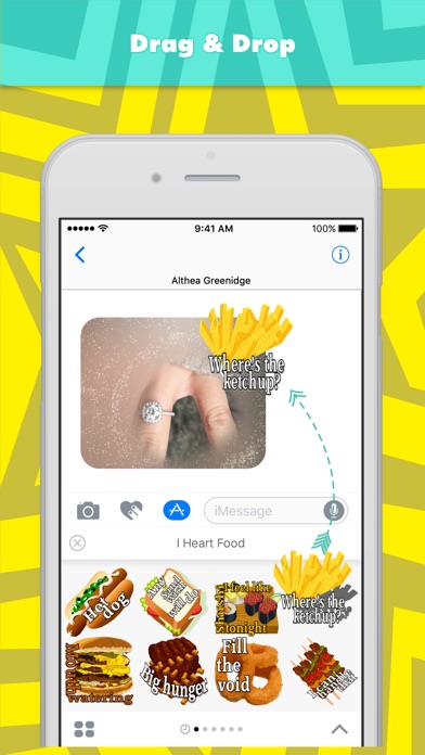 Alade ExpressionsによるI Heart Foodステッカーのスクリーンショット3 Alade ExpressionsによるI Heart Foodステッカーのスクリーンショット3