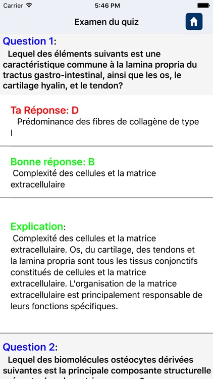 Histology Quiz in French screenshot-4