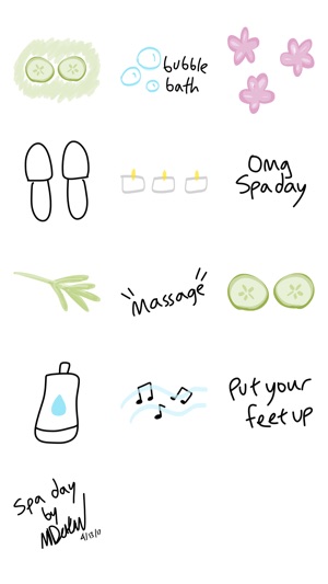 Spa stickers for iMessage - Spa Day photo emoji(圖3)-速報App