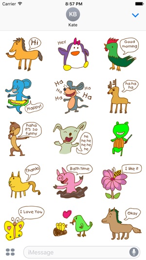 Animal Sticker.funny doodle stickers for iMessage(圖3)-速報App