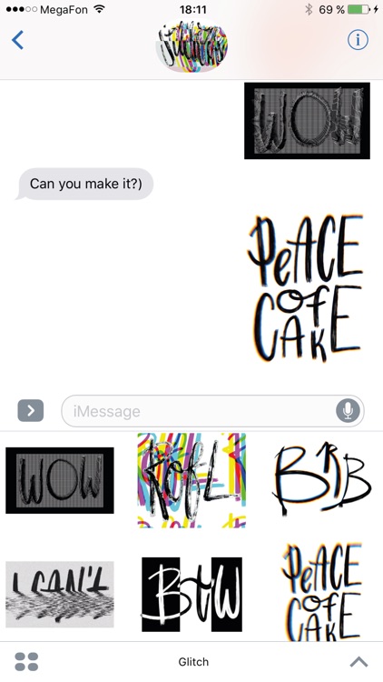 Glitch it! stickers for iMessage