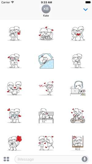 Love Couple sticker for iMessage by AMST