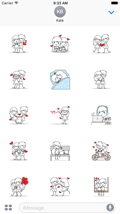 Love Couple sticker for iMessage by AMSTICKERS