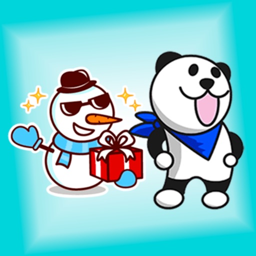 Panda vs Snowman Stickers! icon