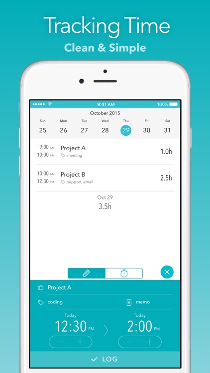 Timesheet - Time Tracking with Calendar screenshot-0