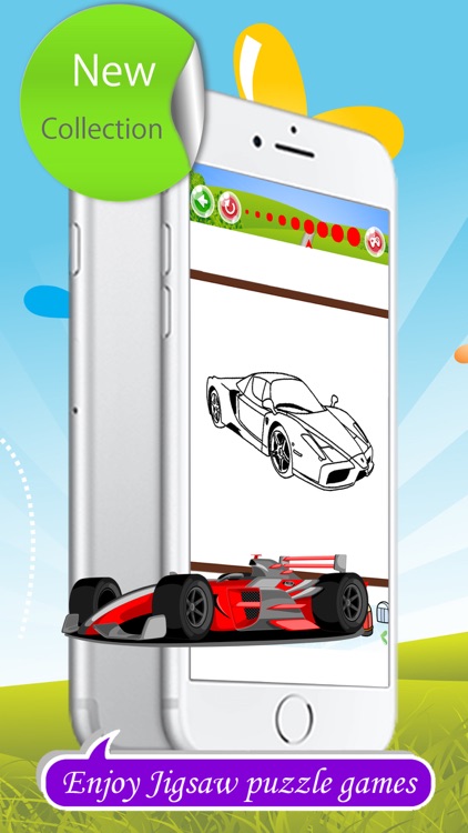 Car and transporter Coloring book games for kids