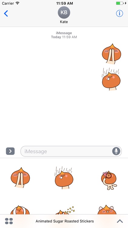 Animated Sugar Roasted Stickers For iMessage