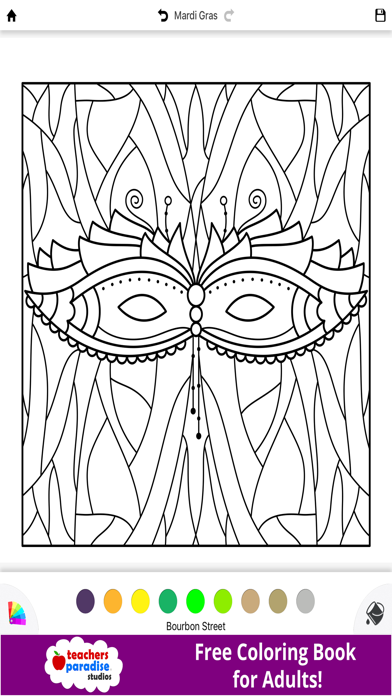 How to cancel & delete Coloring Book for Adults: Mardi Gras Fat Tuesday from iphone & ipad 4