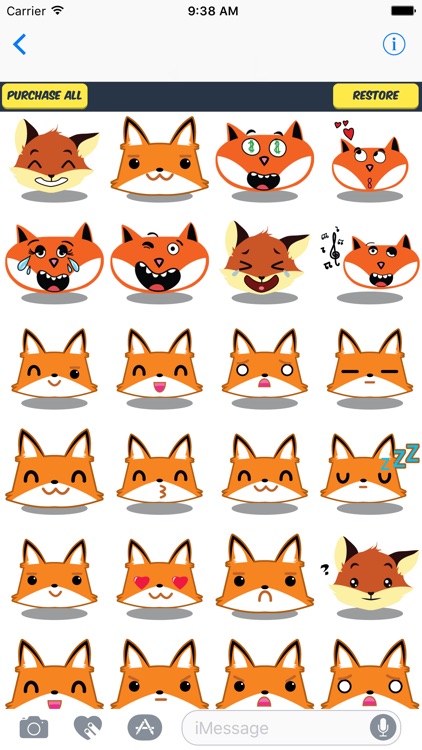 Fox Sticker Pack - Cute Fox Emojis Super Set