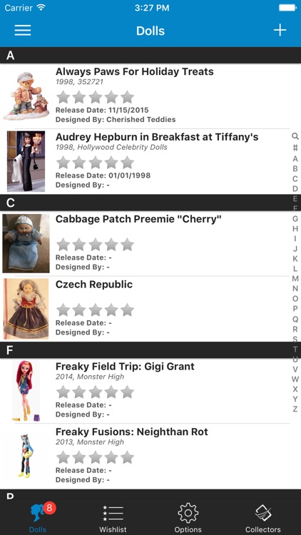 Doll Collector List Database