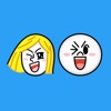 JAMES & MOON Emoji Stickers - LINE FRIENDS