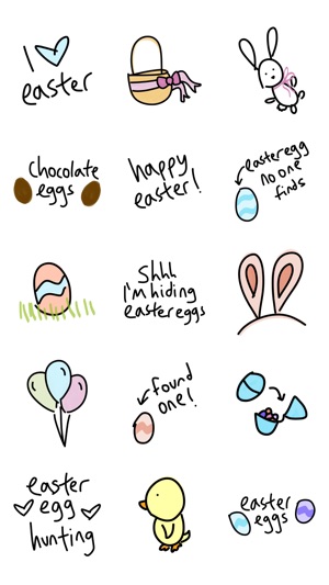 Easter sticker - cute animal stickers for iMessage(圖2)-速報App