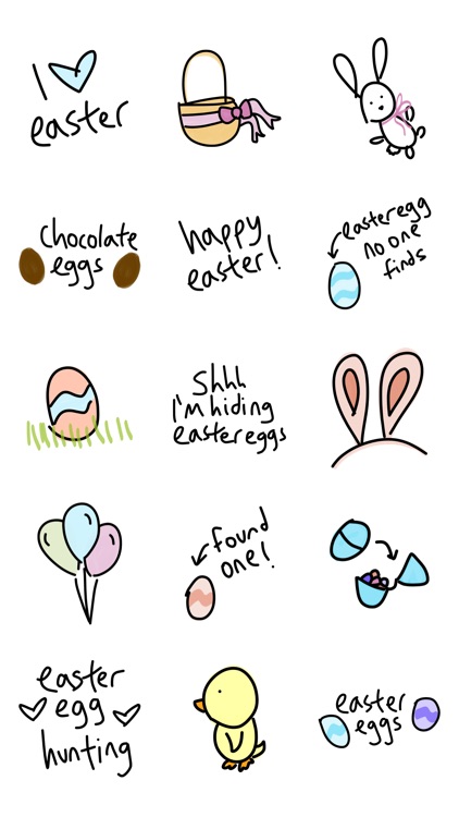 Easter sticker - cute animal stickers for iMessage