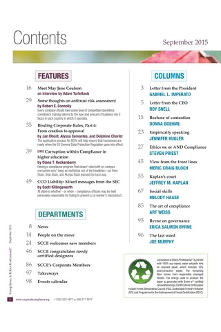 SCCE Compliance Magazine screenshot 2