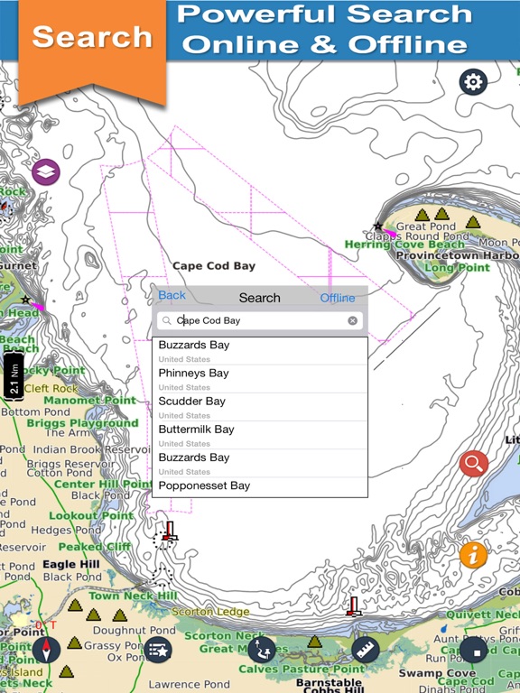 Cape Cod Bay Fishing Chart