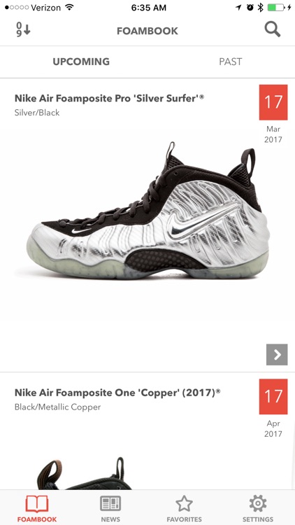 FoamBook: Nike Foamposite app