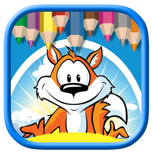 Mini Fox Game Coloring Book Free Educational iOS App