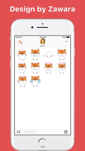 Hammy The Cute Hamster stickers by Zawara(圖2)-速報App