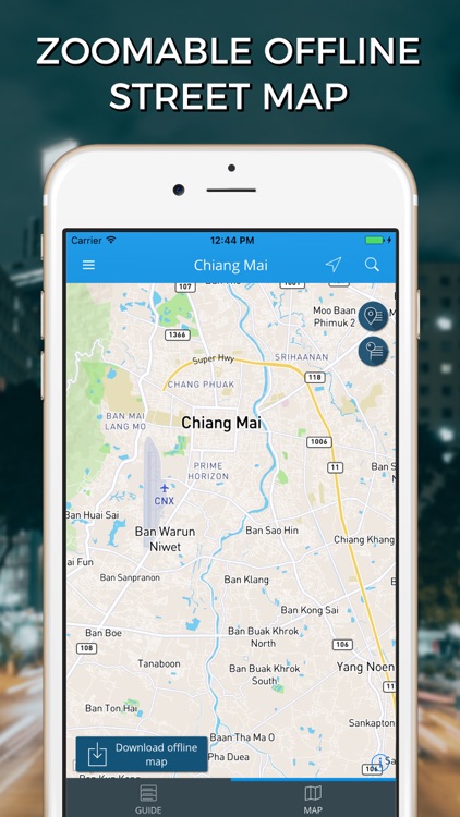 Chiang Mai Travel Guide with Offline Street Map screenshot-3