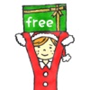Happy Xmas Stickers -free-