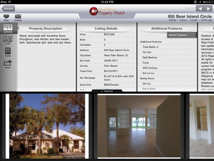 South Florida Property Match for iPad