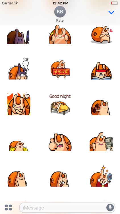 Animated Baby-Snail Stickers For iMessage