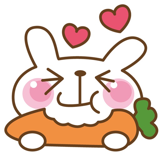 Smile rabbit sticker iOS App