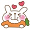 Smile rabbit sticker