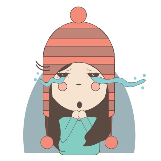 Little Girl in Snow Cap! - Facial Expressions iOS App