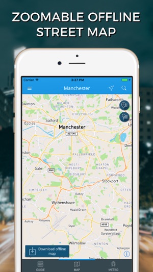 Manchester Travel Guide with Offline Street Map(圖4)-速報App