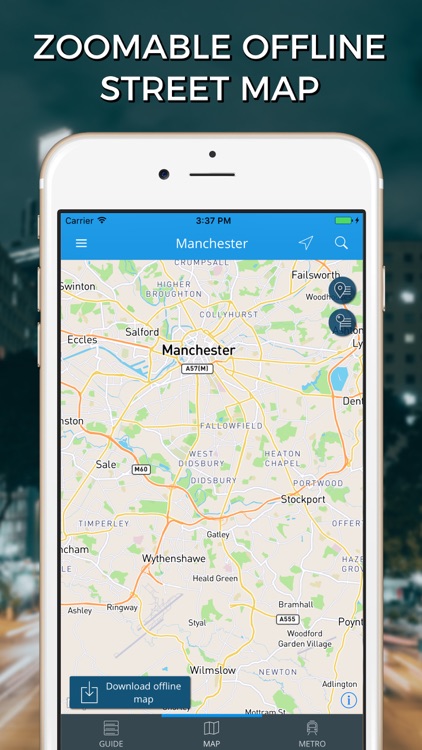 Manchester Travel Guide with Offline Street Map screenshot-3