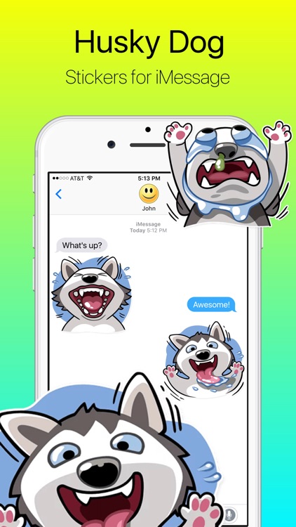 Polar Husky Dog Stickers