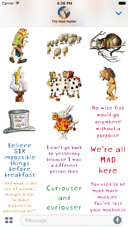 Alice's Adventures in Wonderland Stickers screenshot-4