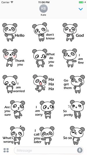 Popo The Cute Panda Stickers