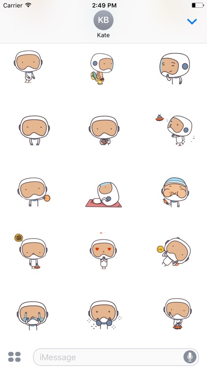 Mr Astronaut animated stickers pack