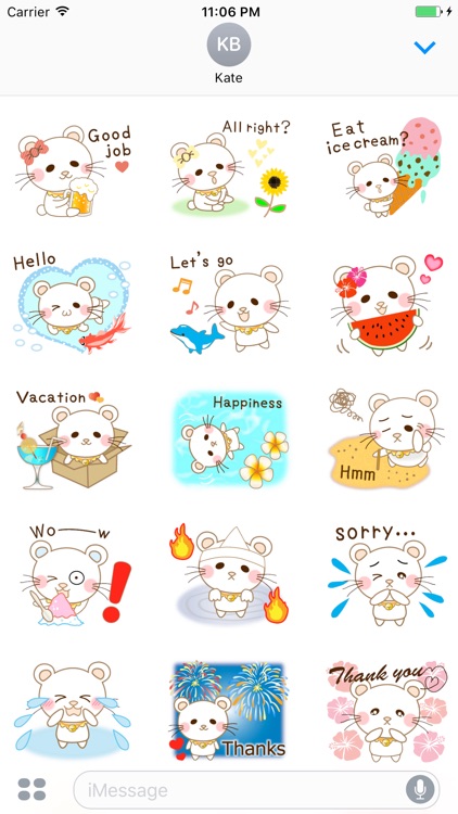 Violet The Pretty Cat English Stickers