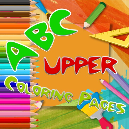 abc alphabet upper case coloring pages icon