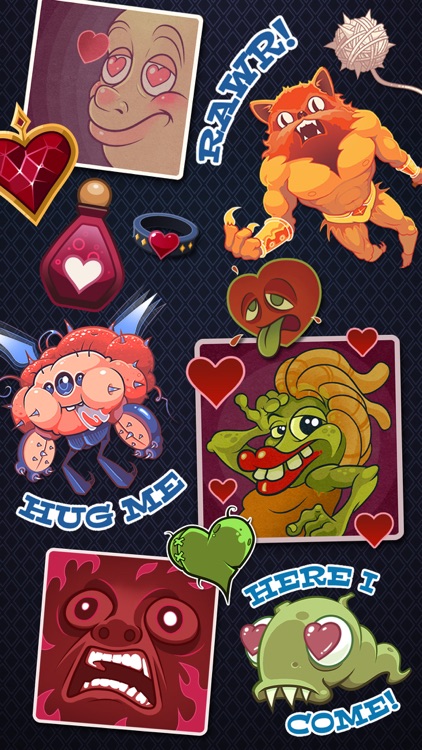 Crazy Valentines Day Stickers from Solitairica