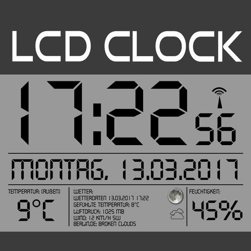 LCD Wallclock+Weather